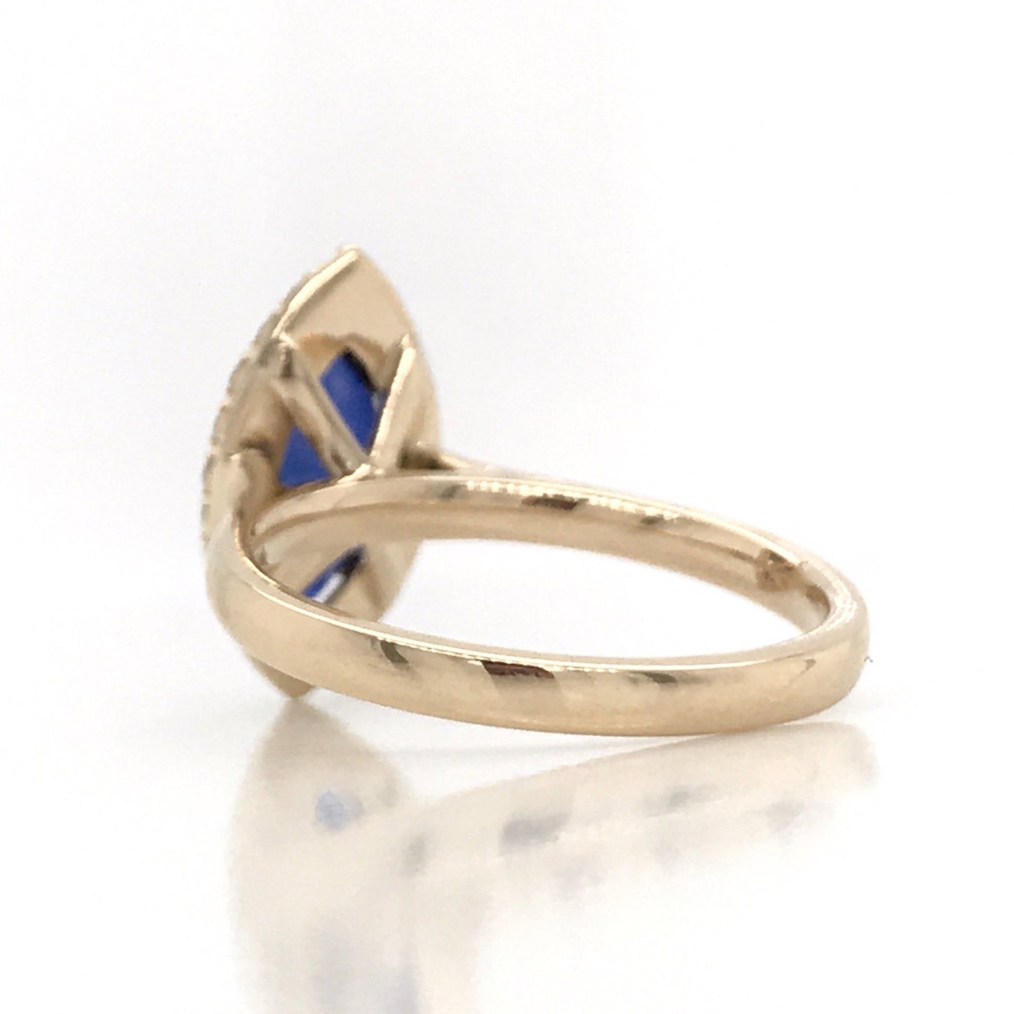 1.30 Total Carat Sapphire Diamond Engagement Ring