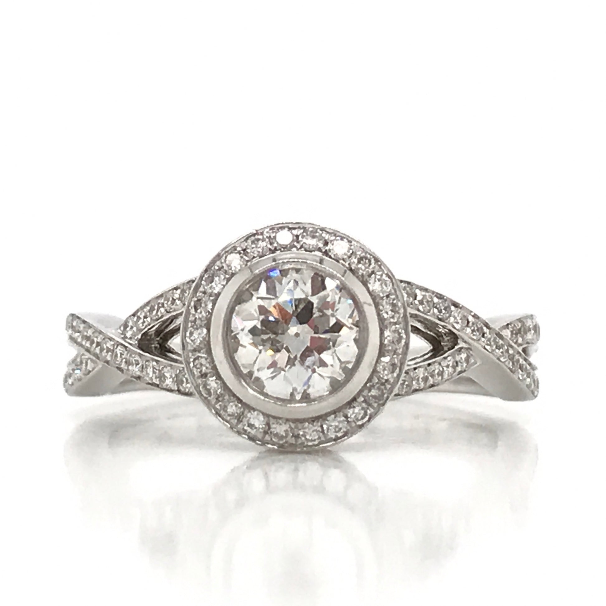 "ENGR02463" Infinity Twist Diamond Engagement Ring