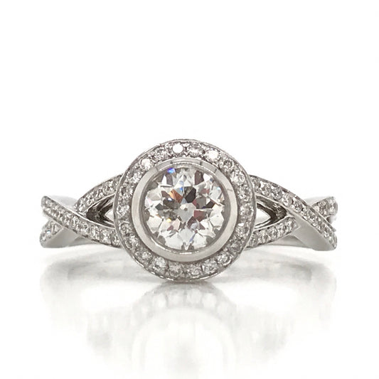"ENGR02463" Infinity Twist Diamond Engagement Ring