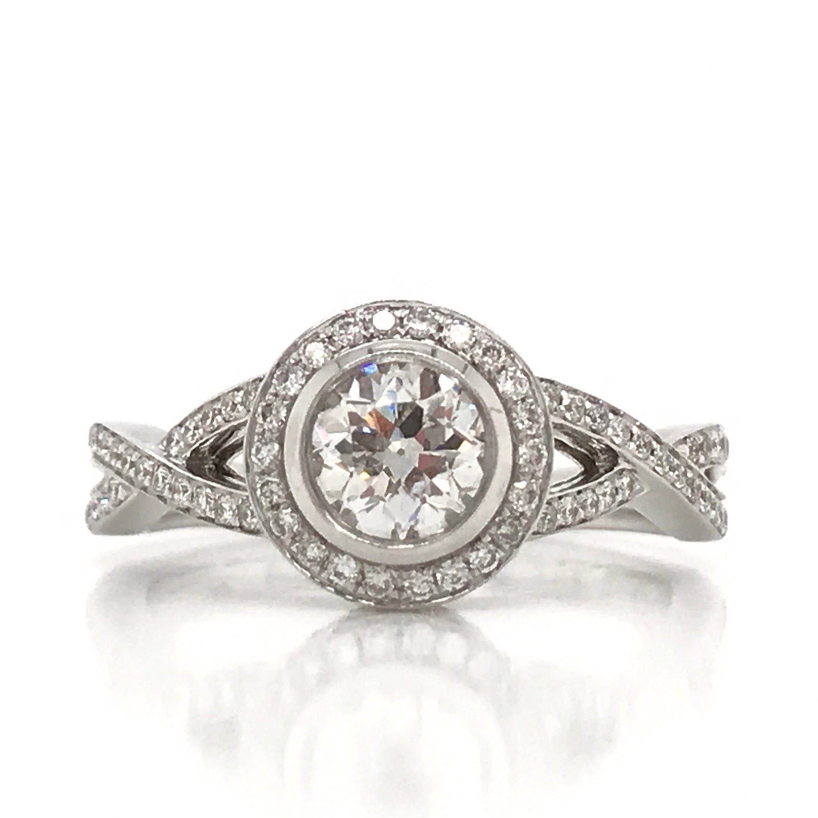 "ENGR02463" Infinity Twist Diamond Engagement Ring