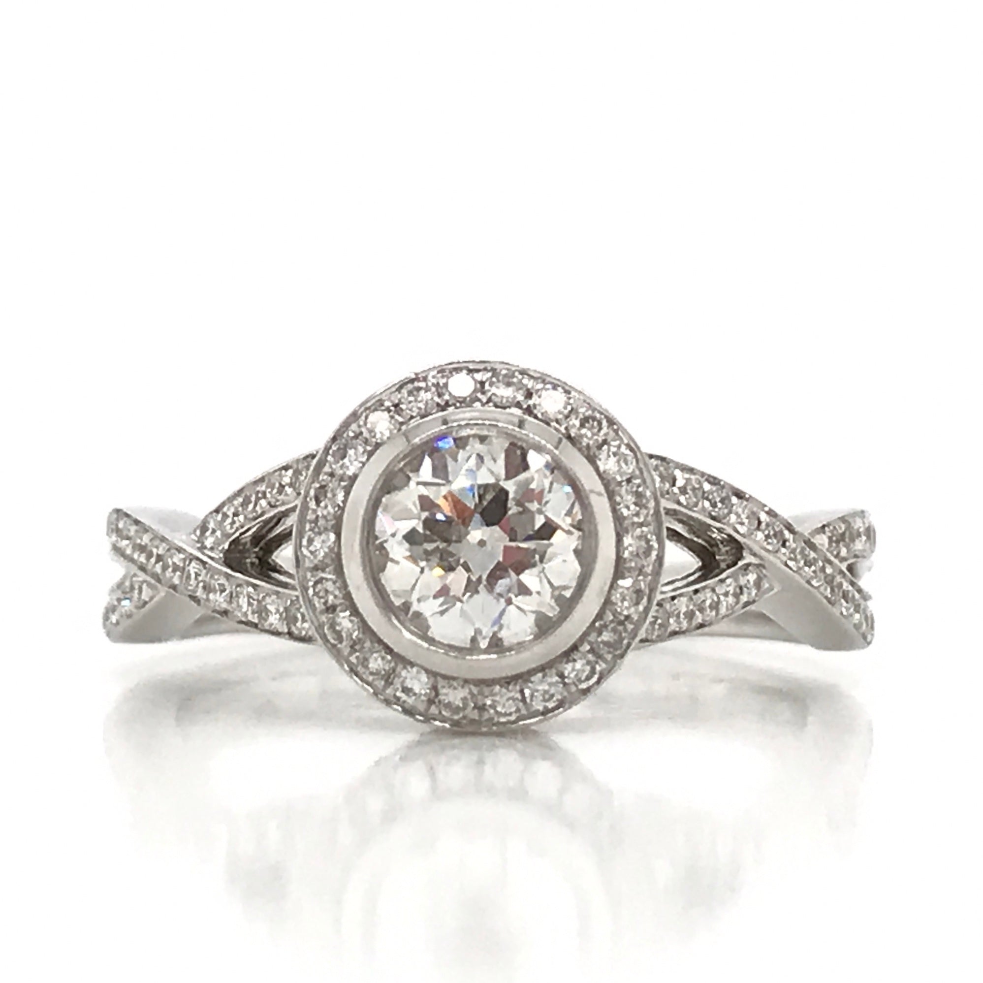 "ENGR02463" Infinity Twist Diamond Engagement Ring