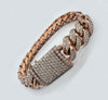 11.5 Carat Unisex 14K Rose Gold Iced Out Cuban Link Diamond Bracelet, 113g 8