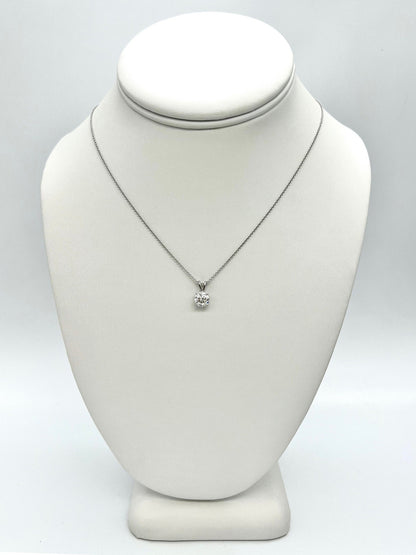 1.19 Carat F Color, SI2-I1 Clarity Diamond Pendant in 18K White Gold - On 16" Chain