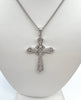 1.0 Carat Mixed Cut Holy Cross Diamond Pendant Necklace