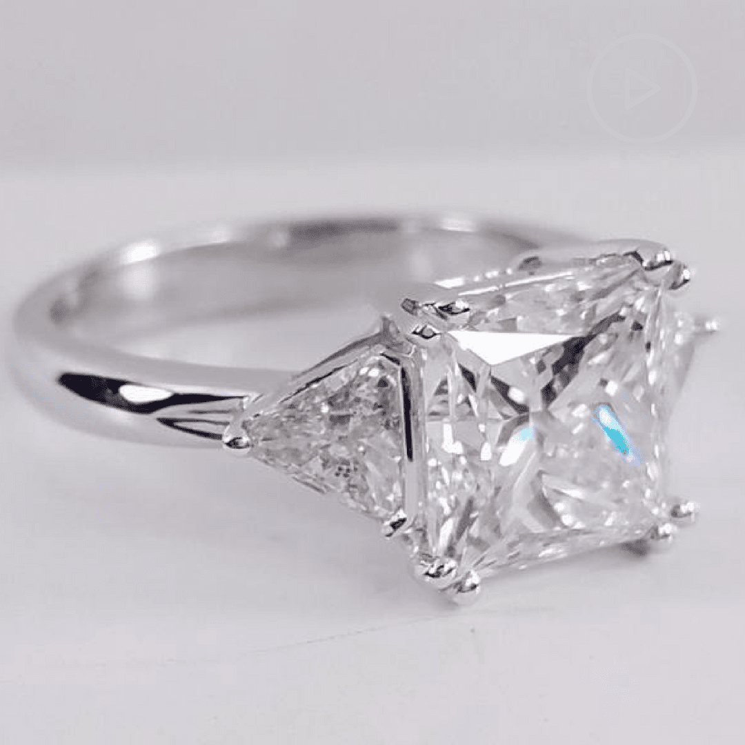 "ENGR01981" Three Stone Diamond Engagement Ring