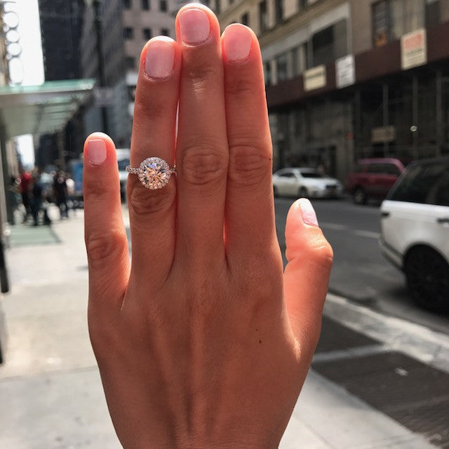 "ENGR03190" Amazing Halo Round Diamond Engagement Ring