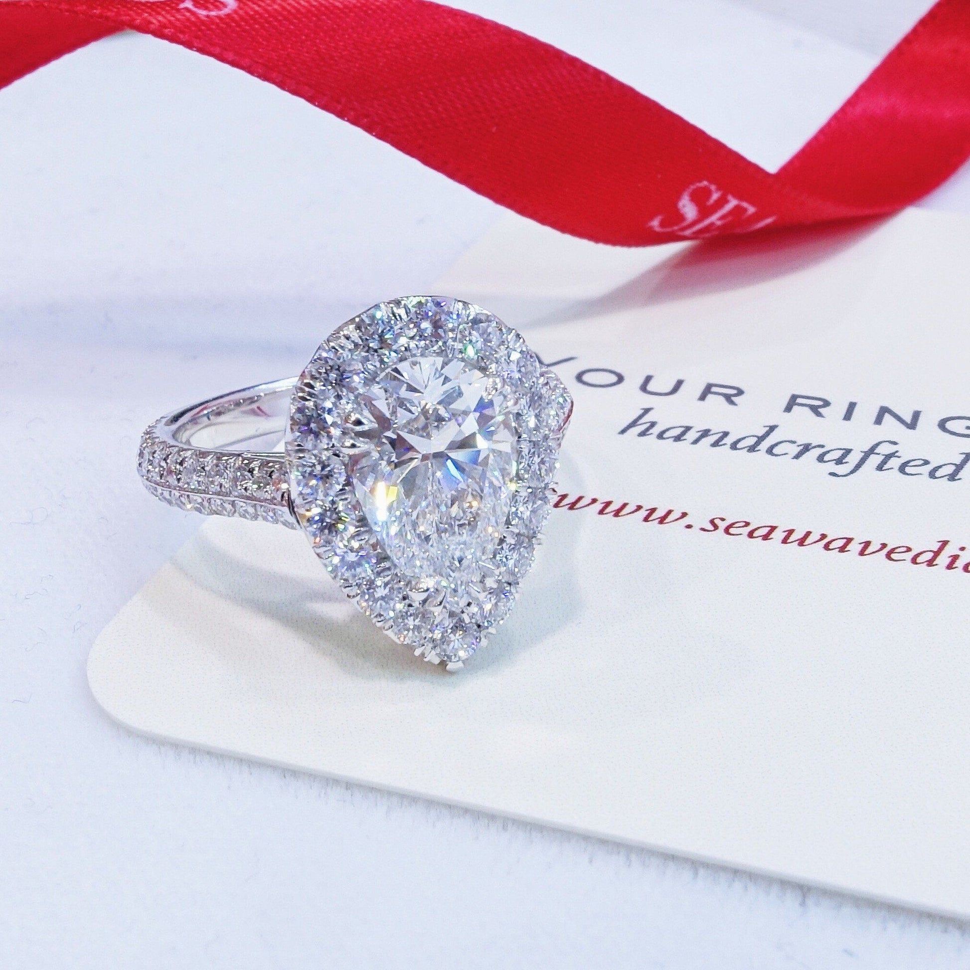 "ENGR02701" Pear Diamond Engagement Ring
