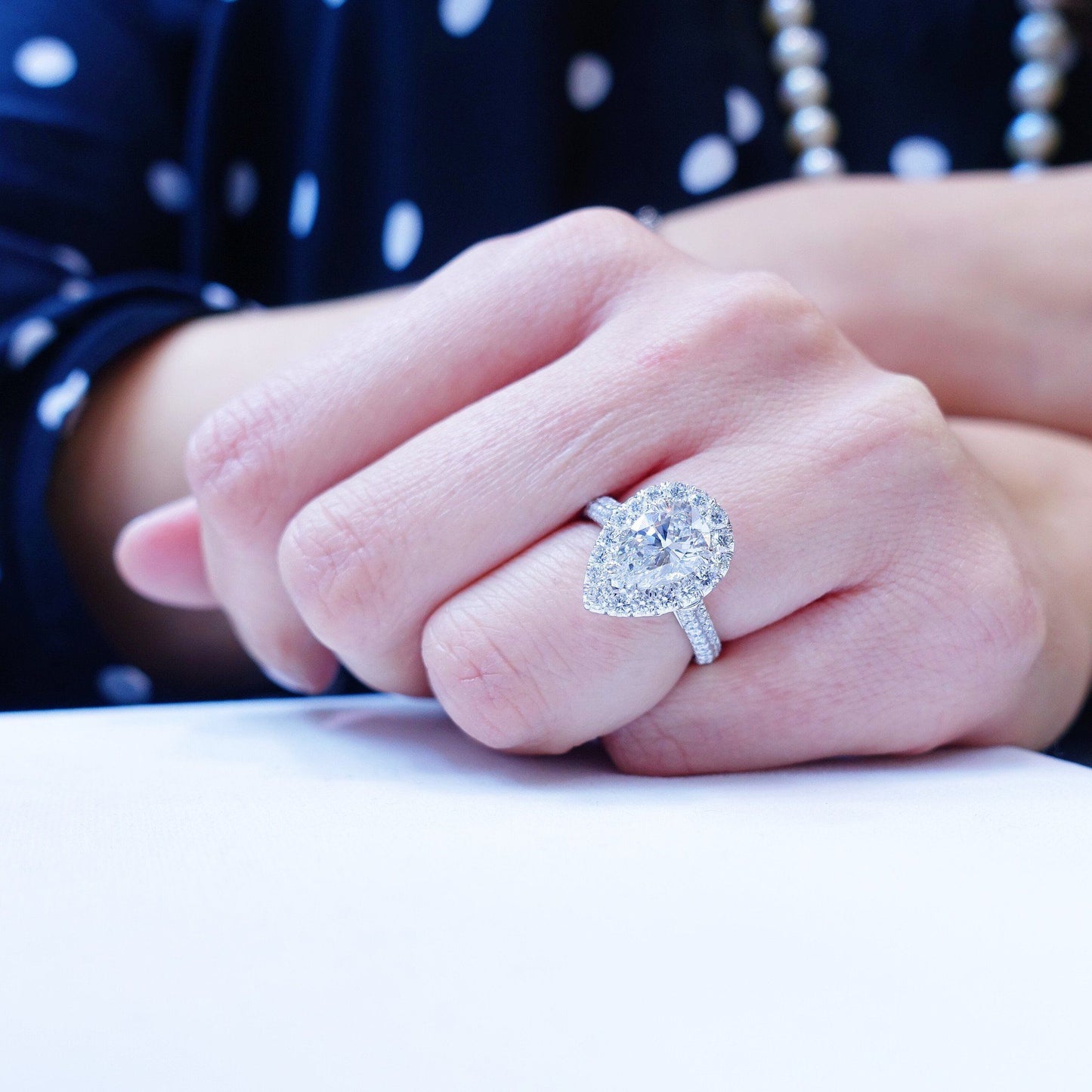 "ENGR02701" Pear Diamond Engagement Ring