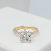 2.70 Total Carat Oval Pave-Set Engagement Ring H SI1