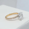 2.70 Total Carat Oval Pave-Set Engagement Ring H SI1