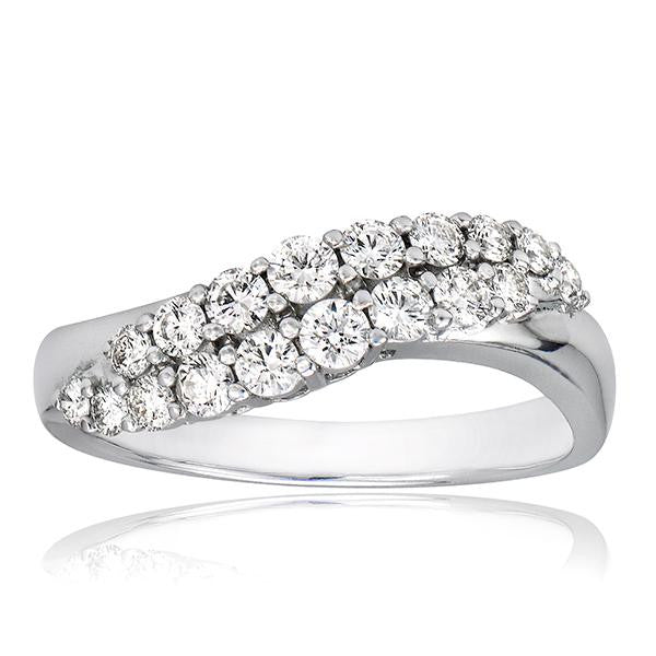 "LADRG01049" Diamond Ring In 18k White Gold