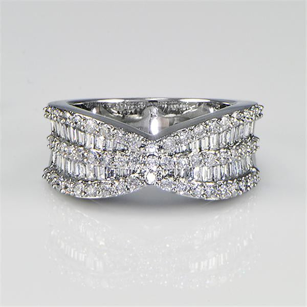 "LADRG01181" 1.39 Carat Ladies Diamond Band in 18K White Gold 1.39 ct. tw.
