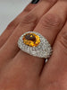 2.35Carat Yellow Topaz Ladies Diamond Ring