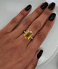 5.60Carat Rare Yellow Sapphire Ladies Diamond Ring