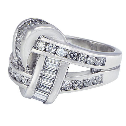 "LADRG01235" Platinum Channel Set Diamond Band