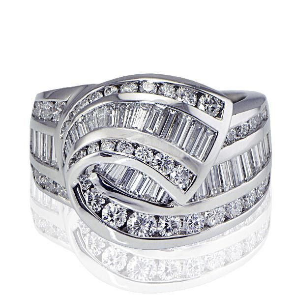 "LADRG01237" Platinum Fashion Diamond Band