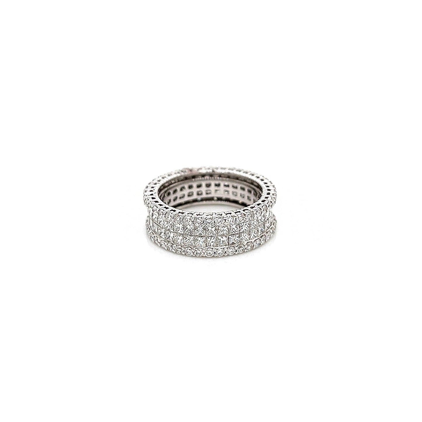 3.88 Total Carat Ladies Invisible and Prong-Set Diamond Band