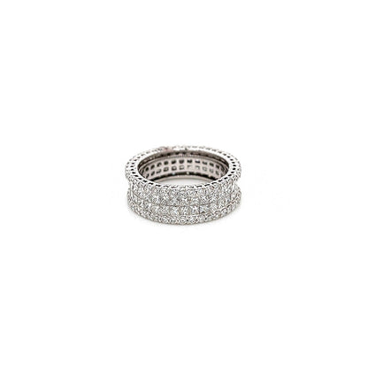 3.88 Total Carat Ladies Invisible and Prong-Set Diamond Band