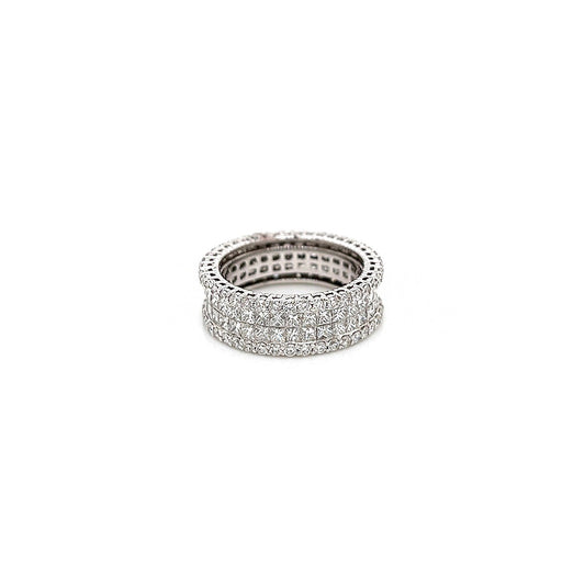 3.88 Total Carat Ladies Invisible and Prong-Set Diamond Band