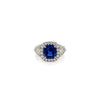 5.77 Total Carat Sapphire and Diamond Ladies Ring