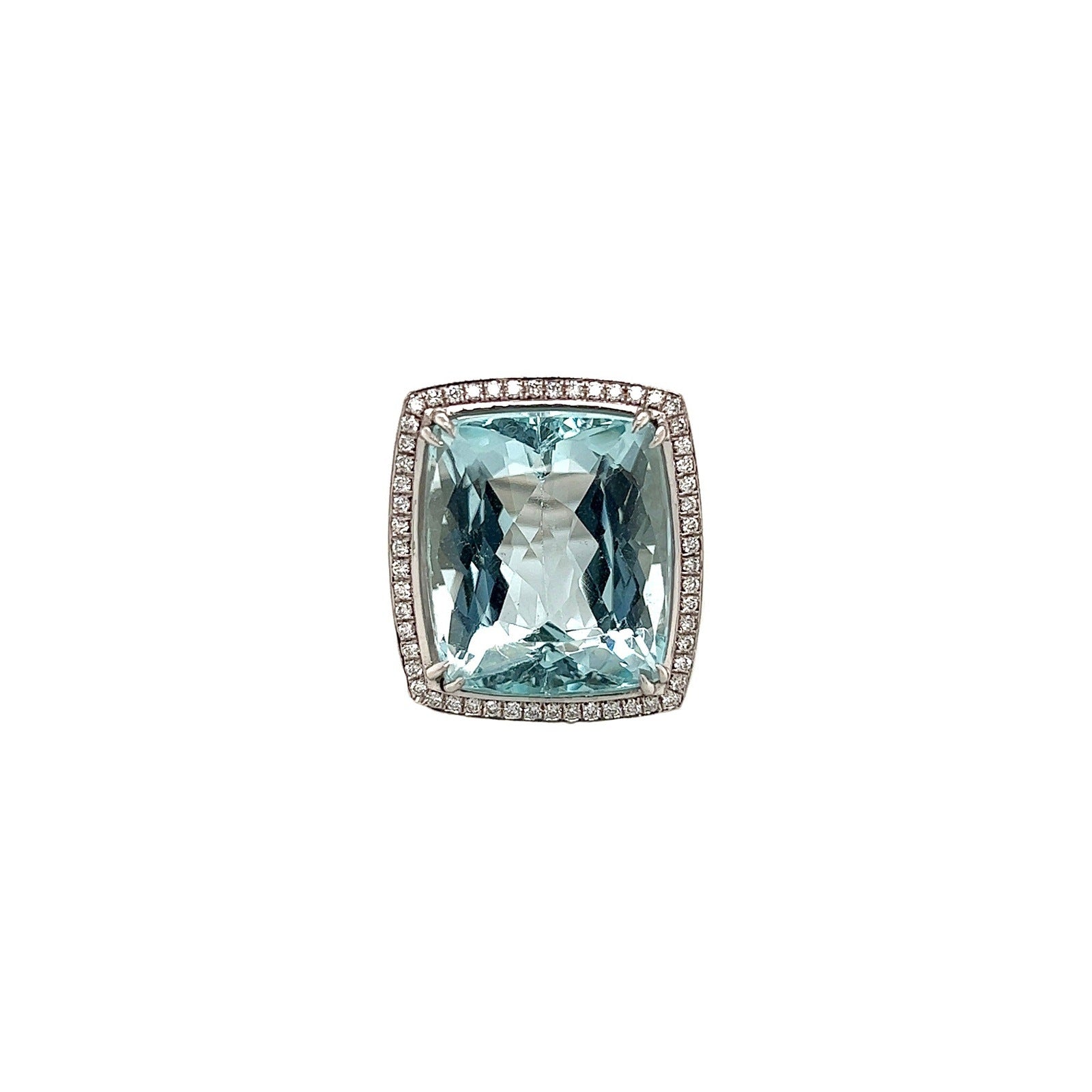 24.50Carat Aquamarine Ladies Diamond Ring