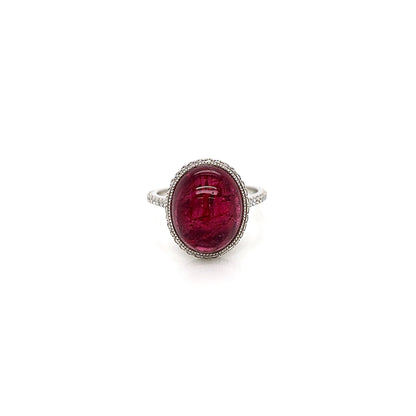 "LADRG01390" Tourmaline & Diamond Ring