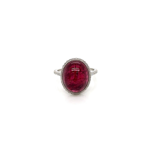 "LADRG01390" Tourmaline & Diamond Ring