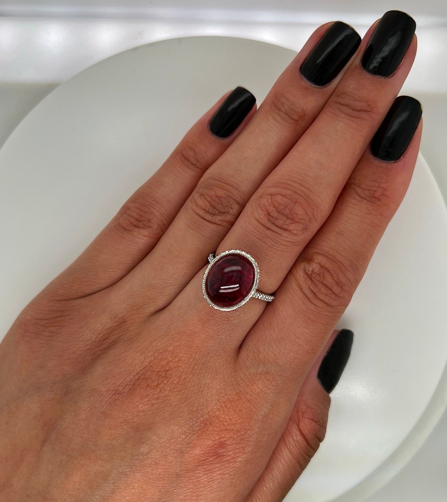 "LADRG01390" Tourmaline & Diamond Ring