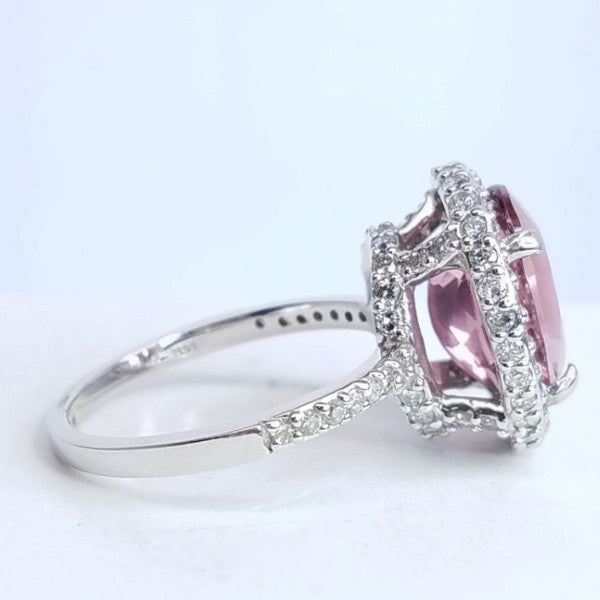 "LADRG01423" 4.98Carat Pink Tourmaline Ladies Diamond Ring