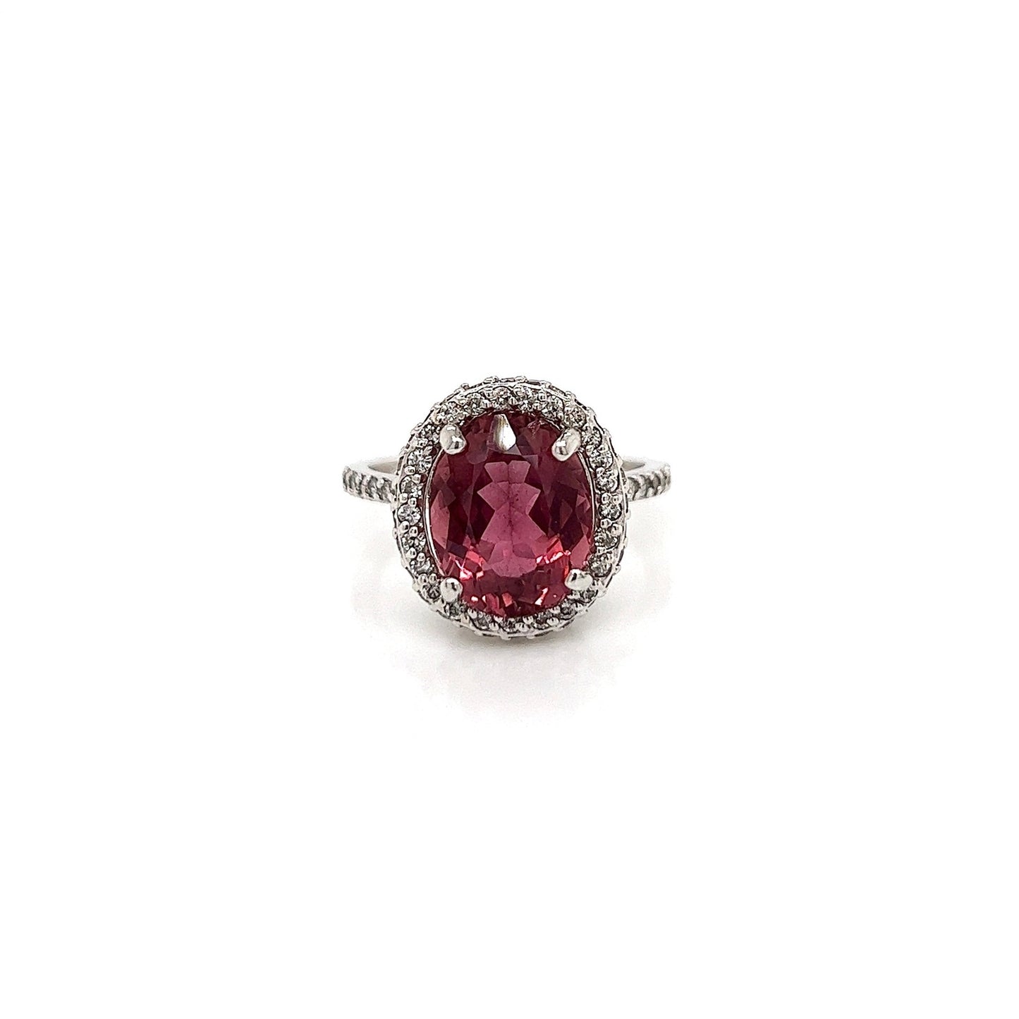 "LADRG01423" 4.98Carat Pink Tourmaline Ladies Diamond Ring