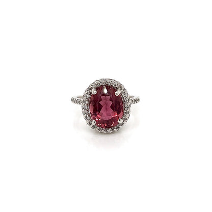 "LADRG01423" 4.98Carat Pink Tourmaline Ladies Diamond Ring