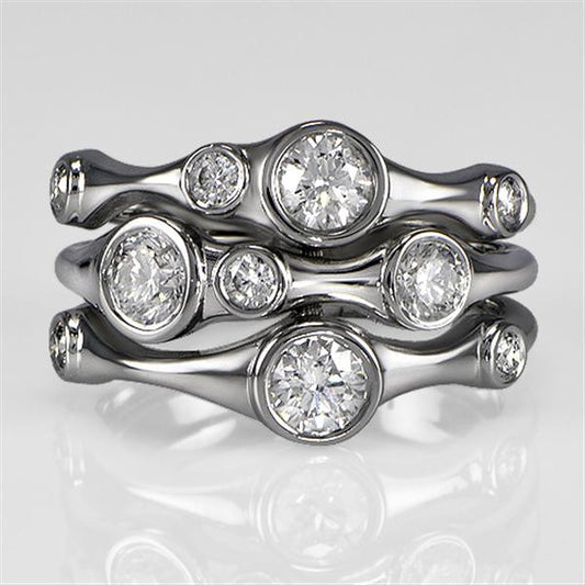 "LADRG01438" 1.26 Carat Ladies Diamond Ring in 18K White Gold 1.26 ct. tw.