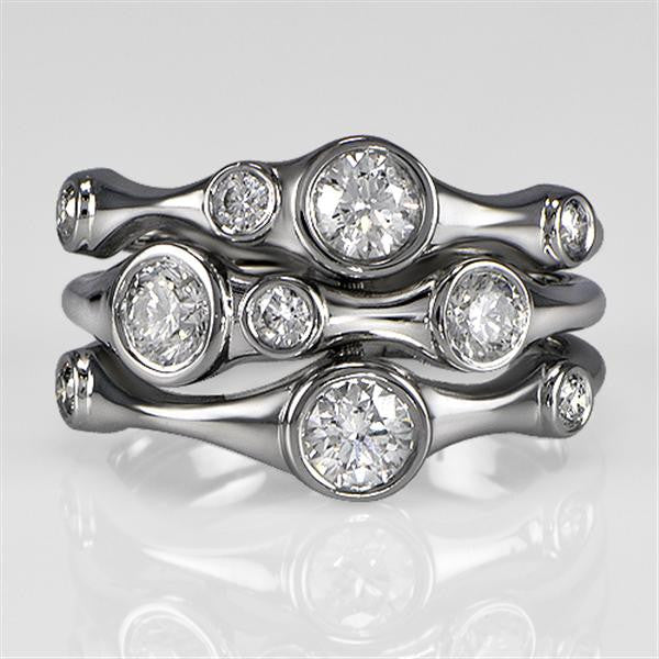 "LADRG01438" 1.26 Carat Ladies Diamond Ring in 18K White Gold 1.26 ct. tw.