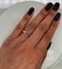 1.90 Carat Oval Pink Sapphire Solitaire Ladies Ring in Yellow Gold Band