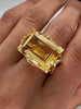 23.00Carat Citrine Ladies Diamond Fashion Ring In 18k Yellow Gold