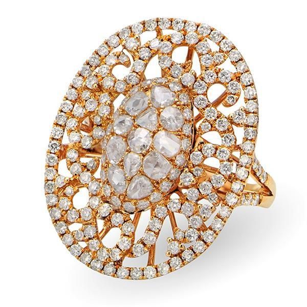 "LADRG01503" Diamond Fashion RIng In 18k Rose Gold