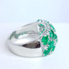 2.74 Total Carat Green Emerald and Diamond Ladies Ring