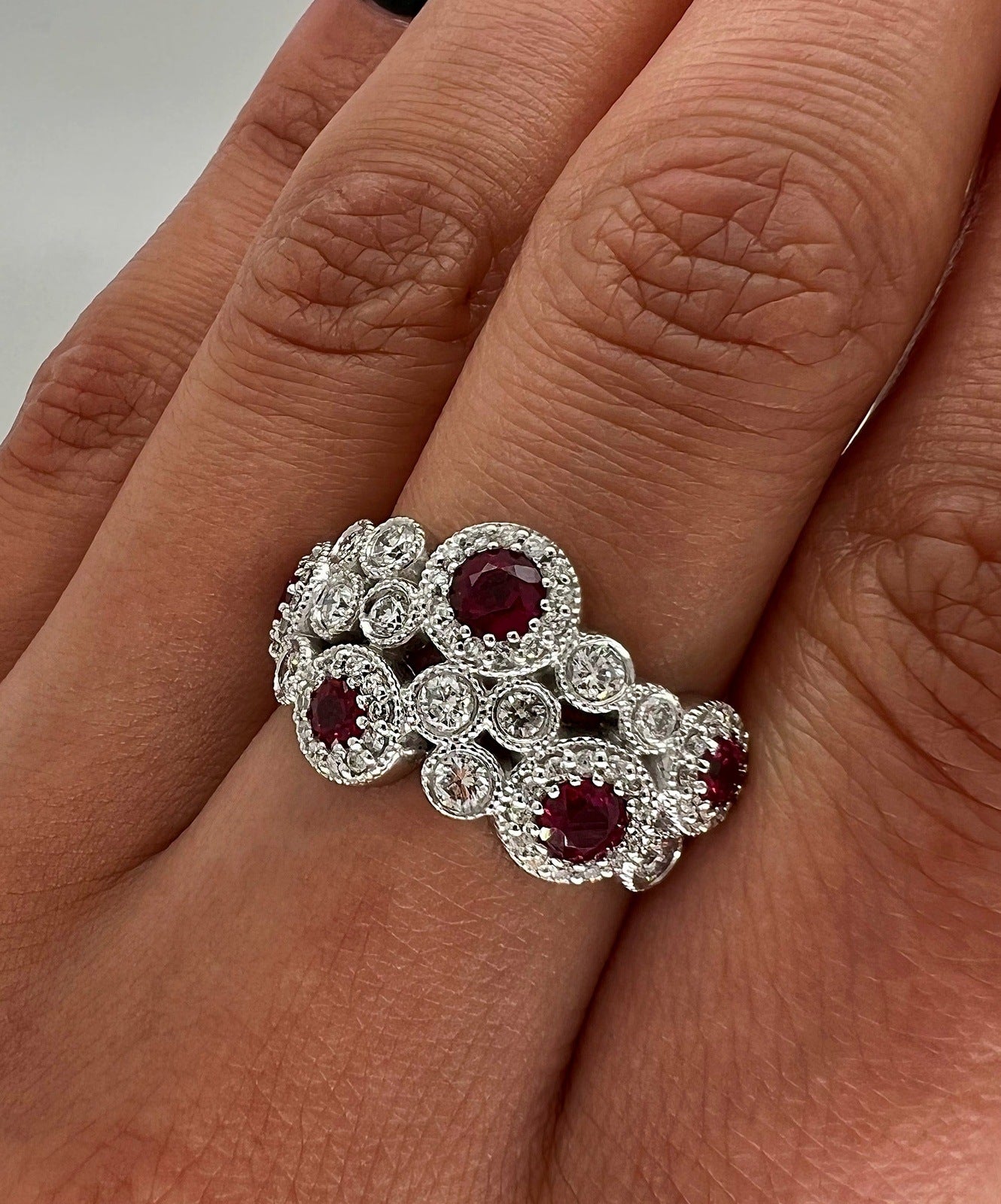 1.06Carat Ruby Ladies Diamond Ring