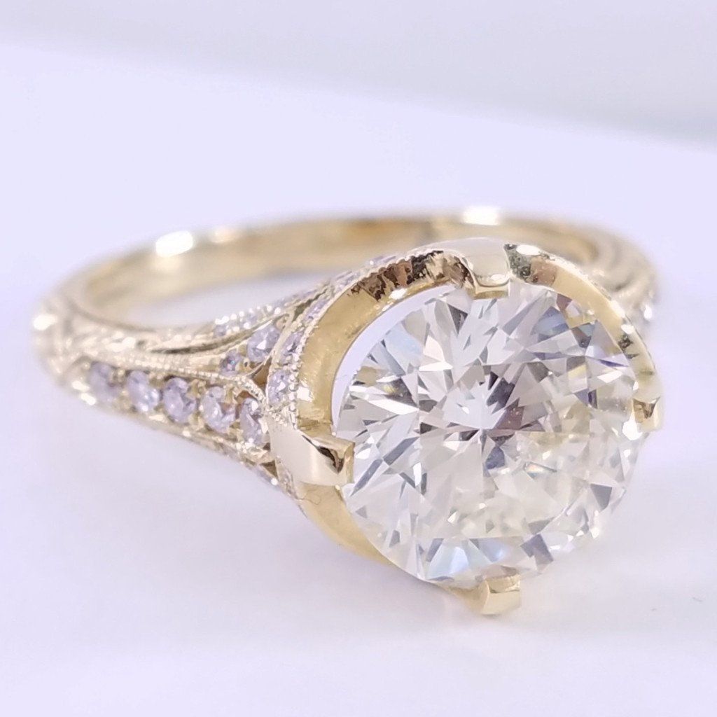 "LADRG01661" Vintage Inspired Diamond Ring LADRG01661