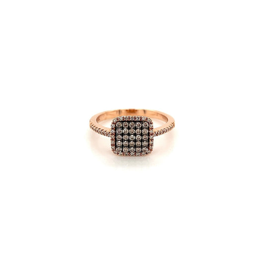0.43Carat Pave-Set Ladies Diamonds Ring