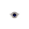 2.30 Total Carat Flower Motif Sapphire Diamond Ladies Ring