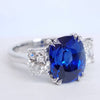 7.87 Total Carat Sapphire and Diamond Ladies Ring. GIA Certified.