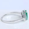 1.58 Total Carat Platinum Vintage Oval Shape Emerald Ladies Diamond Ring, GIA