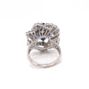 6.41 total Carat Sapphire Diamond Flower Motif Ladies Vintage Ring