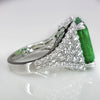 8.65 Total Carat Emerald and Diamond Pave-Set Ladies Ring GIA