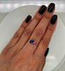 1.99 Total Carat Mismatched Pear Shaped Sapphire Two-Stone Ring in 14K Yellow Gold