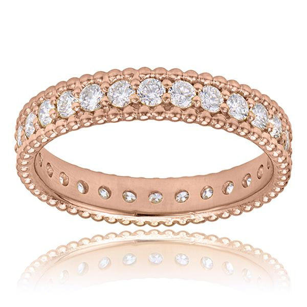 "LADRG10279R" Diamond Eternity Stackable Band In 18k Yellow Gold LADRG10279R