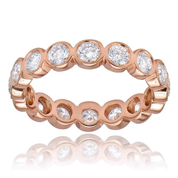 "LADRG10280R" Diamond Eternity Stackable Band In 18k Rose Gold LADRG10280R