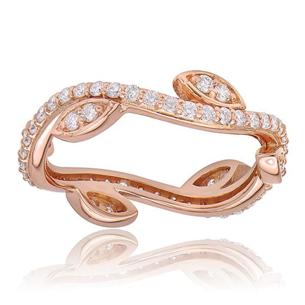 "LADRG10282R" Diamond Eternity Stackable Band In 18k Rose Gold LADRG10282R