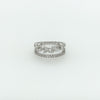 0.88 Total Carat Double Shank White-Gold Mixed Cut Diamond Ring